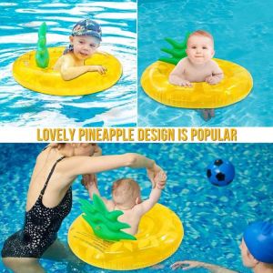 Giant Inflatable Pineapple Pool Float Summer Swimming Ring Pool Float Inner Tube Outdoor Beach Party Play Pool Water Fun Toy for