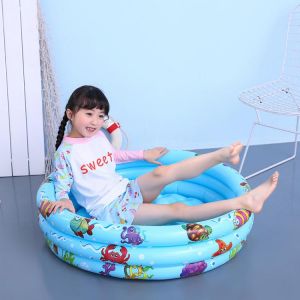 90*25cm Portable Round Inflatable Swimming Pool Indoor Outdoor Air Cushion children Bathing Tub Baby Home Use Paddling Pool