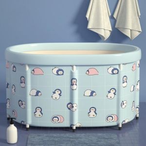 Baby Shining Baby Bathtub Baby Swimming Bucket Pool Adult Bathing Bucket Folding Bath Bucket Household Children Bathing Bucket