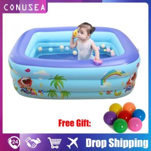 1.3M Kids Pools Inflatable Square Swimming Pool Baby Framed Removable Pool Children's Pools Bebe Portable Structural Alberca 