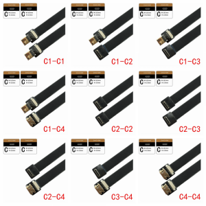 FPC HDMI-compatible  MINI HDMI cable 90 Degree UP Down  Angle adapter For Raspberry Pi DJI UAV PTZ SLR Camera TV/Projector