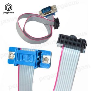 1 Meter 9Pin Serial Port Connector With Ribbon Cable DB9 Male to FC 10 Pin Header