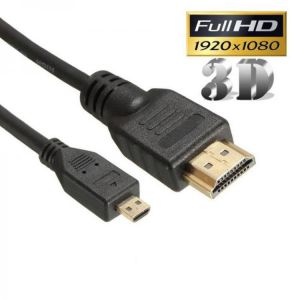 1M micro HDMI-compatiblto HDMI-compatible 1080p cable TV AV adapter Mobile Phones Tablets HDTV PC tablet camera cable hero3/4 HD