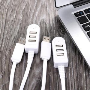 3-in-1 3 Port Standard USB 2.0 Interface Splitter External Extension Cable 30cm / 120cm Support Windows XP / Vista 7 / 8 OS etc