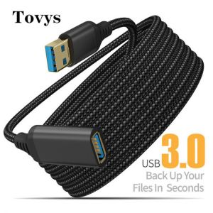 Nylon Braid USB Extension Cable Fast USB 3.0 Male to USB A Female Data Sync USB3.0 Extender Cord for PC Hard Disk Camera Printer