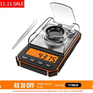0.001g Electronic Digital Scale Portable Mini Scale Precision Professional Pocket Scale Milligram 50g Calibration Weights