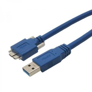 USB 3.0 A/M to Micro B/M with Dual Screw Locking Cable SuperSpeed Supported, USB3 Vision Camera Compatible 0.6m 1m 1.8m 3m
