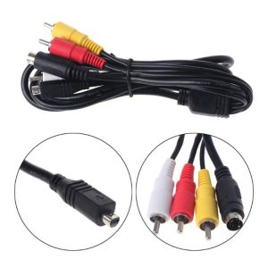 New VMC-15FS A/V TV Out Audio Video Cable for Sony Camcorder Handycam DCR Series Drop Shipping