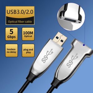 optical fiber USB 3.0/2.0 extension cable 5Gbps high-speed lossless Data cord 5m-100m engineering USB male to female cable