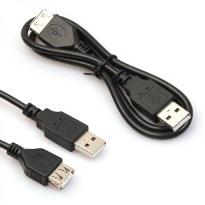 1pc 2ft/60cm Black Usb Male To A Female Extension Extender Data Mf Adapter Cable For Usb-enabled Devices High Speed Cables