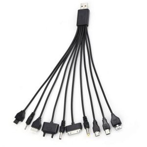 Universal 10 In 1 Usb 2.0 Multi Charger Plug And Sync Cable For Mobile Phones 10 In 1 Universal Multi USB Charger Charging Cable