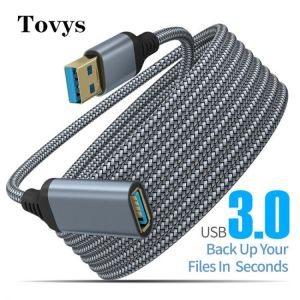 Nylon Braid USB Extension Cable Fast USB 3.0 Male to USB A Female Data Sync USB3.0 Extender Cord for PC Hard Disk Camera Printer