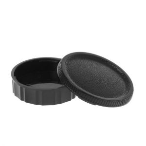 Rear Lens Body Cap Camera Cover Set Dust Screw Mount Protection Plastic Black Replacement for Contax Yashica CY C/Y