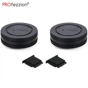 2 Pack E Mount Camera Body Cap & Rear Lens Cover for Sony ZV-E10 A1 A9 A7C A7  A7S A7R A6600 A6500 A6400 A6300 A6100 A6000 A50
