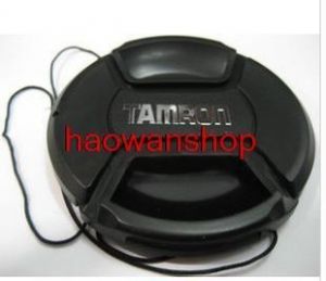 52 55 58 62 67 72 77 mm Center Pinch Snap on Front Lens Cap Hood Cover protector with Strap for tamron camera dslr