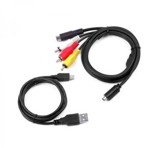 AV A/V TV Video + USB Data SYNC Cable For SONY Camcorder Handycam DCR-SX44/e/l/r