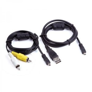 USB Data SYNC +AV A/V TV Video Cable Cord Lead For Sony Alpha DSLR-A200 k Camera