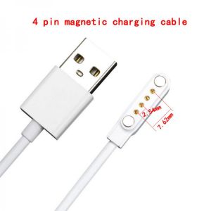 4pin Universal Smart Watch Charger For KW88 KW18 GT88 G3 Smartwatch USB Power Charger Cable 4 pole 2.54 Magnetic Charging Cables
