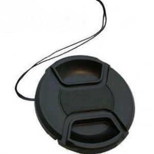100pcs/lot 49 52 55 58 62 67 72 77 82mm center pinch Snap-on cap cover Logo for canon nikon camera Lens