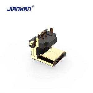 JianHan Micro USB Connector 90 Degree Vertical 5 Pin USB Adapter Connectors Micro USB 2.0 Adapters for PCB