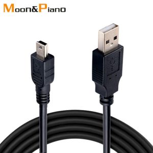 Data Charging Cable Cord Adapter USB to USB Male to Mini 5 Pin B  for MP3 MP4 Player Car DVR GPS Camera HDD Mini USB Cables