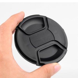 Camera Lens Cap 55mm Protection Center Pinch Snap-On Front Lens Cap Cover for Nikon AF-P 18-55mm