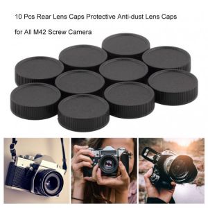 10 Pcs Rear Lens Caps Protective Anti-dust Lens Caps for All M42 Screw Camera Portable Plastic Lens Dust Cover