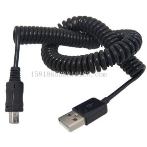 3M Spring Coiled USB 2.0 Male to Mini USB Data Sync Charger Cable For MP3 GPS Camera Extension Hard Drives