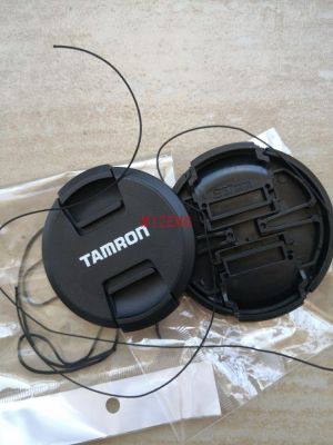 center pinch snap on front Lens Cap Cover protector hood with strap 49 62 67 72 77mm for tamron camera