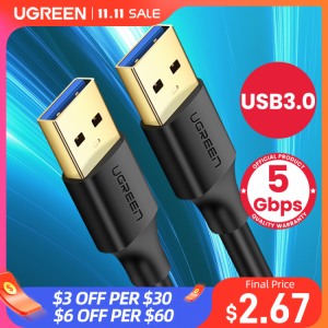 Ugreen USB to USB Extension Cable USB 2.0 3.0 Cable Male to Male USB Extender For Hard Disk Xiaomi TV Box USB Extension Cord