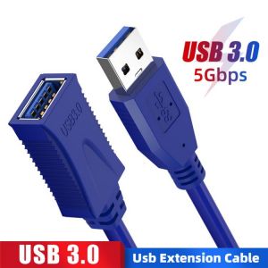 USB 3.0 Extension Cable 0.3M/1M/1.5M/1.8M High Speed USB3.0 Male to Female Data Sync Transfer Extender Cable For TV Mouse Laptop