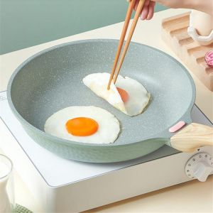 Frying Pan With Lid 28cm Cooking Wok Pots For Kitchen Durable Skillet Nonstick Pans Grill Pancake Saucepan Egg Induction Cooker