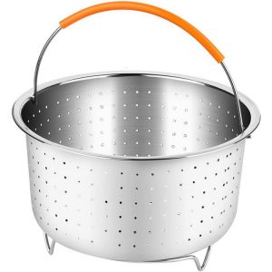 304 Stainless Steel Rice Cooking Steam Basket 3/6/8 Quart Pressure Cooker Anti-scald Steamer Multipurpose Fruit Clean Basket