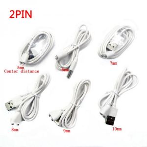 2pc 2P Magnetic Charging Cable center spacing 5mm6/7/8/9/10mm Magnet Suctio USB Power charger for Beauty instrument Smart device