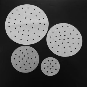 50pcs 4/6/8/10inch Bamboo Basket Round Non Stick Steamer Paper Kitchen Cooking Bamboo Steamer Dim Sum Paper Under Steam Mat