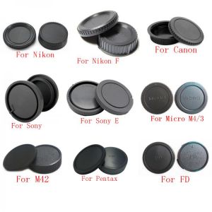 50pairs/lot camera Body cap + Rear Lens Cap for Canon nikon Sony NEX for Pentax Olympus Micro M4/3 Panasonic M42 FD Camera Mount