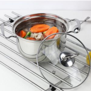 Double bottom stainless steel soup pot thickened small milk porridge non-stick cooking sauce pot gas induction cooker stew pan