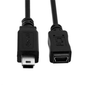 1Pcs Black Light Adapter Cable 25cm/50cm/150cm Mini USB B 5pin Male To Female Extension Cable Cord Adapter