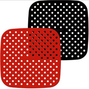 Reusable Air Fryer Liners Round Square Non-Stick Food Grade Silicone Basket Mats For Cosori NuWave Dash Cooking Kitchen Tool