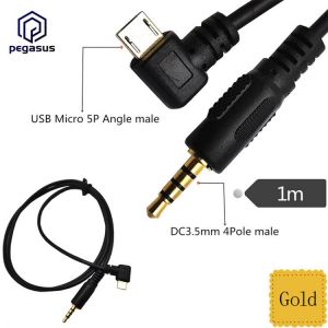 1 Meter DC 3.5mm Stereo to Micro USB 5Pin Male AUX Adapter Convertor Cable For MP3 MP4