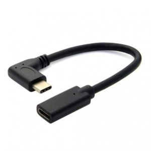 30cm USB Male to Female 90 Degree Angled Extension Adaptor cable USB male to female Black cable cord