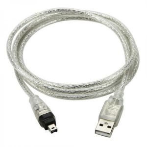 1.5M 5FT USB Male to Firewire IEEE 1394 4 Pin Male iLink Adapter Cord Cable for SONY DCR-TRV75E DV Camera