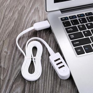 3-in-1 3 Port Standard USB 2.0 Interface Splitter External Extension Cable 30cm / 120cm Support Windows XP / Vista 7 / 8 OS etc