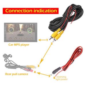 Hot Sale Rear View Camera Video Cable 20ft RCA Video Cable Wireless Video Transmitter Receiver for Car Parking Camera