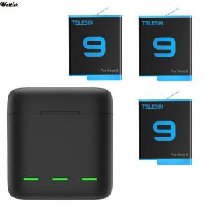 For GoPro Hero 9 Battery Charger 1750mAh Li-ion Batteries Storage Box Fast Charging Case For Go Pro 9 Action Camera Accessories