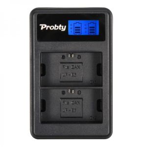 PROBTY New LP-E6 LP E6 LPE6 LCD Camera Charger for Canon 70D 5DII 5D2 5D3 7D 6D 60D