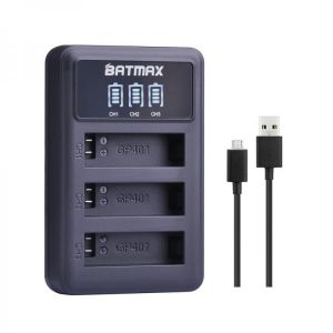 LED 3-Slots USB Battery Charger for GoPro HERO4 GoPro AHDBT-401 Action Camera Bateria