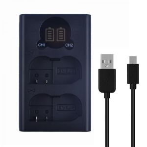 EN-EL15a MH-25a Dual LCD USB Battery Charger Compatible with for Nikon Z6 Z7 1V1 D800 D850 D810E D810A D810 D800E D800 Cameras