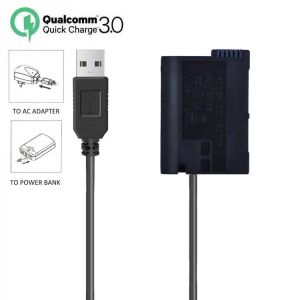 EN-EL15a Dummy Battery Charger Power Bank USB Cable For Nikon D500 D610 D7000 D7100 D7200 D750 D7500 D800 D800E D810 Camera