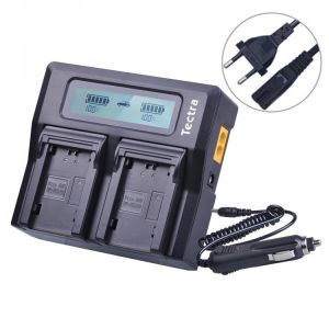 Tectra NP FZ100 NP-FZ100 NPFZ100 AC Fast LCD Dual  Charger for Sony ILCE-9, BC-QZ1, a7r3, A7RIII, ILCE-7RM3, A9R, 7RM3, camera